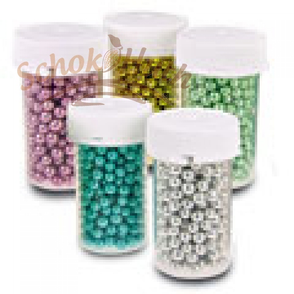 Zuckerperlen Silbermetallic 20g