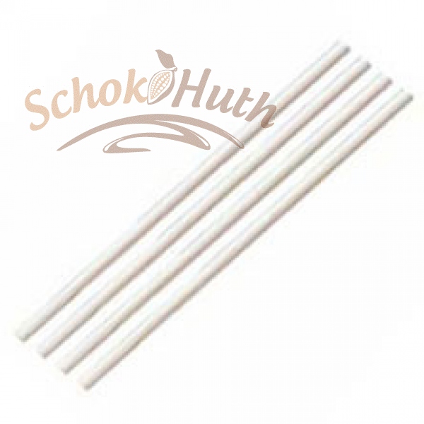 Cakepop Papierhalme weiss - 50 St